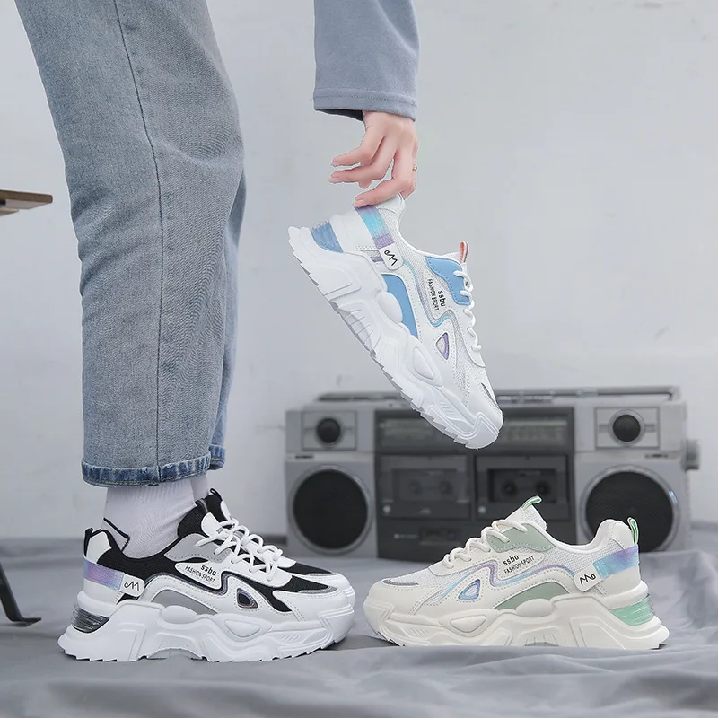 New Sneakers Women Platform Flat Shoes Woman Shoes Casual Trainers Ladies Chunky Sneakers Female Shoes Student Fashion Sneakers