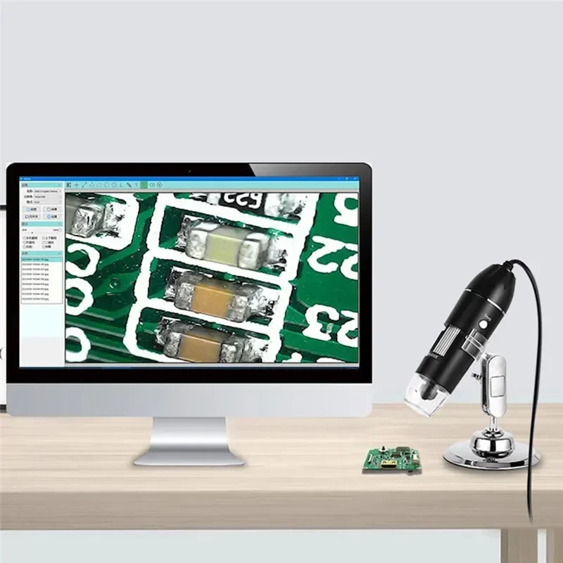 Microscópio Digital 500X 1000X 1600X Tipo C USB Portátil para Soldagem Lupa Reparação de Celular