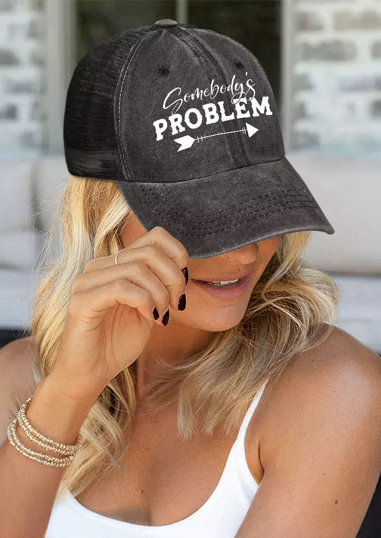 Vintage Baseball Cap Hot Criss Cross Ponytail Hat for Women Somebody's