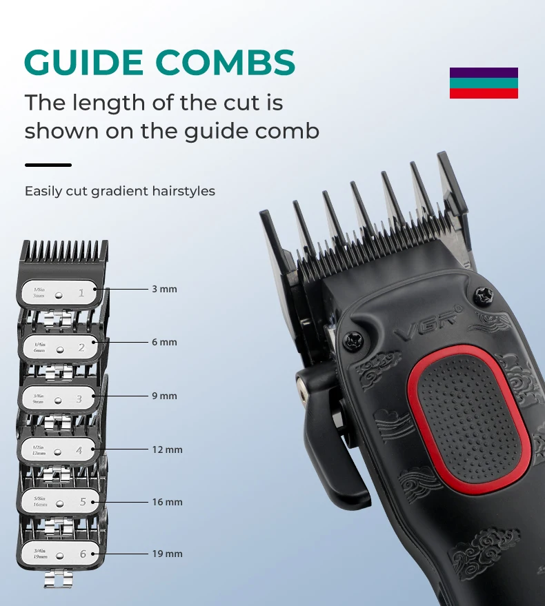 آلات قص الشعر VGR Man 016 Vgr ماكينة قص الشعر وتشذ...