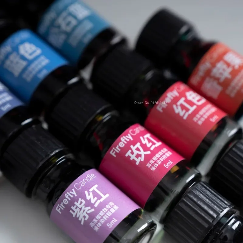5ml/ Bottle 16 Colors/set High Concentration Plant Wax Liquid Dye DIY Creative Modeling Scented Candle/wax Sheet Dyeing Pigment