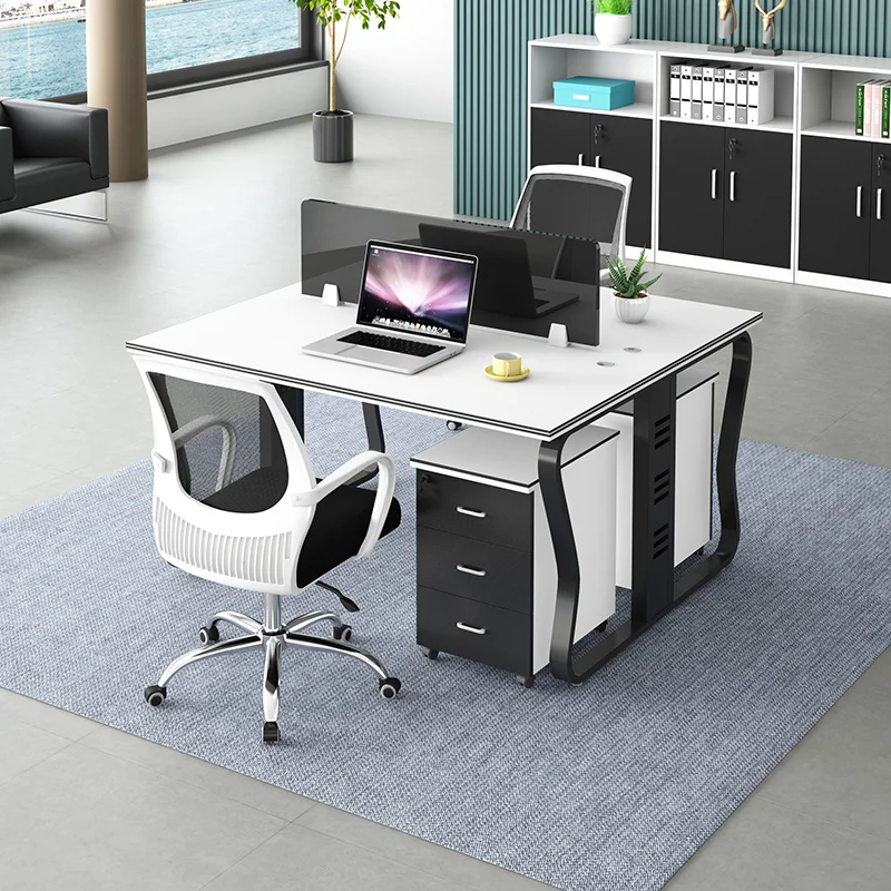 Design Luxury Work Desk Modern Simple Corner Staff Study Desk Computer Office Escritorio Ordenador Work Furniture HD50WD