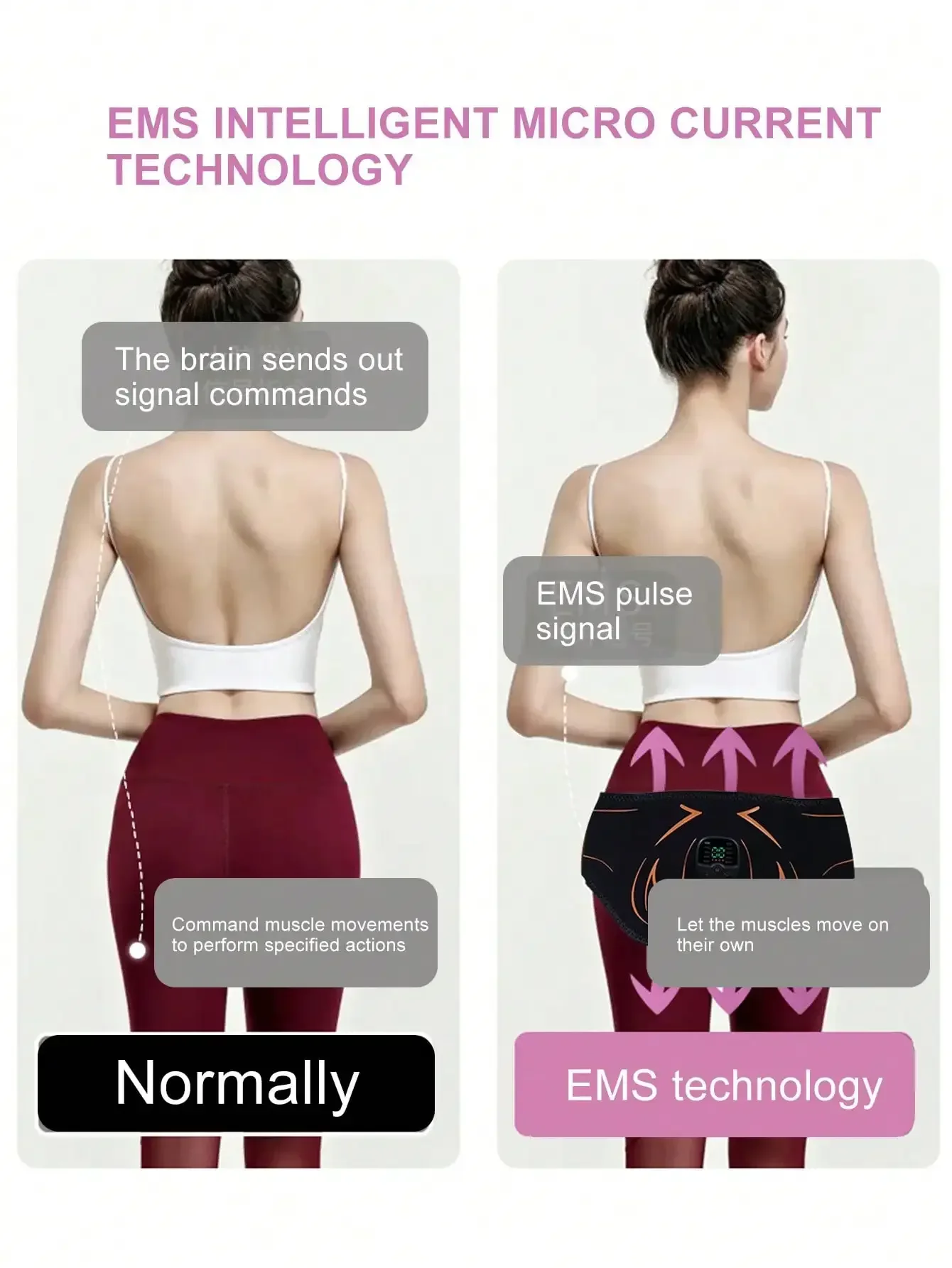 รูปสินค้า เครื่องกระตุ้นกล้ามเนื้อก้น EMS พร้อมรีโมทคอนโทรล