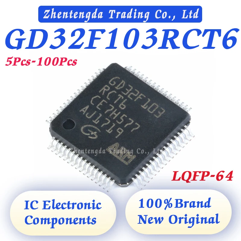 

5PCS-100PCS GD32F103RCT6 GD GD32F GD32F103 GD32F103R GD32F103RCT6 IC MCU LQFP-64 Chip