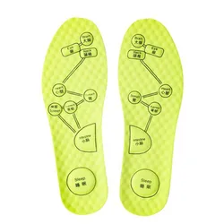 Breathable Acupressure Comfort Insoles for Enhanced Foot Support (Green)