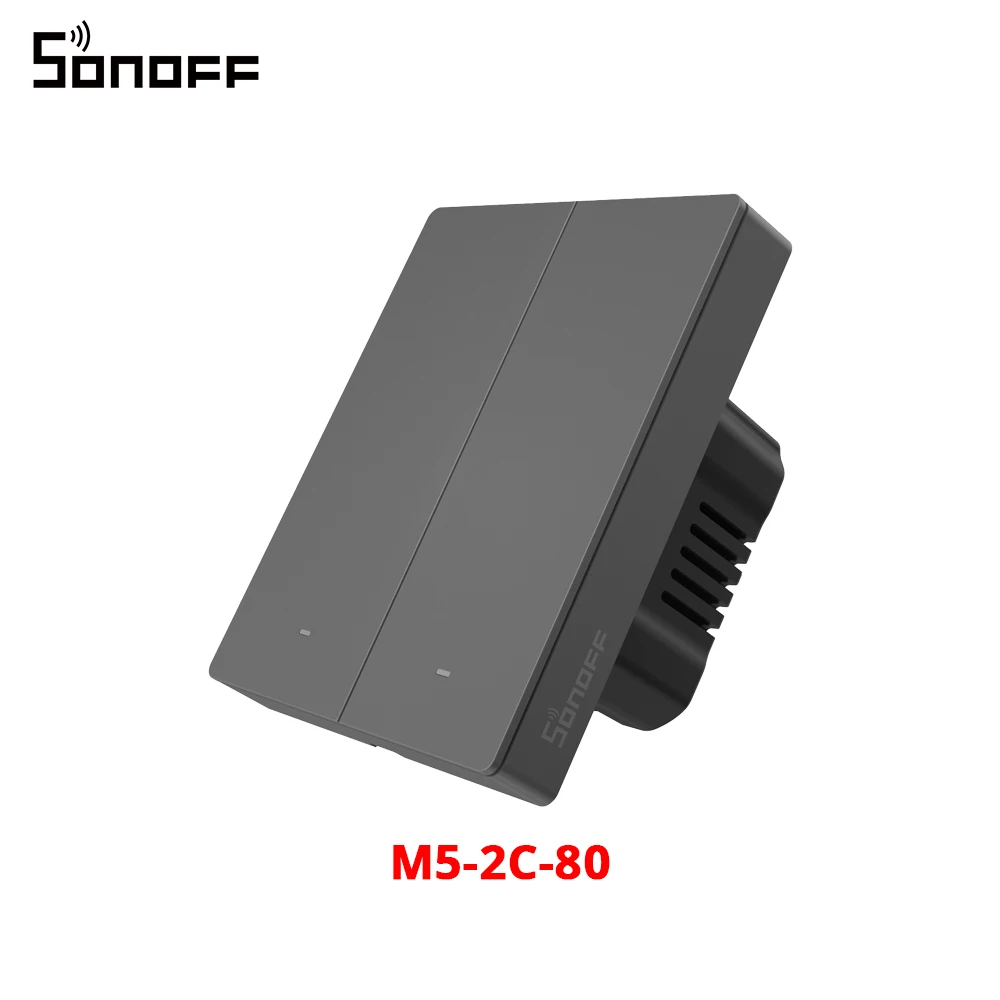 SONOFF M5 SwitchMan Smart Wall Switch 80/86 Type Push Button Switch 1/2/3 Gang Switch Frame Remote Control for Alexa Google Home 