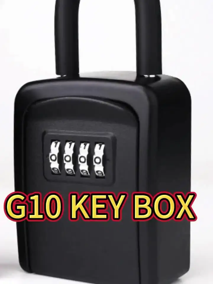 Black Metal Key Lock Box Household Hanging Keychain Storage Box 4