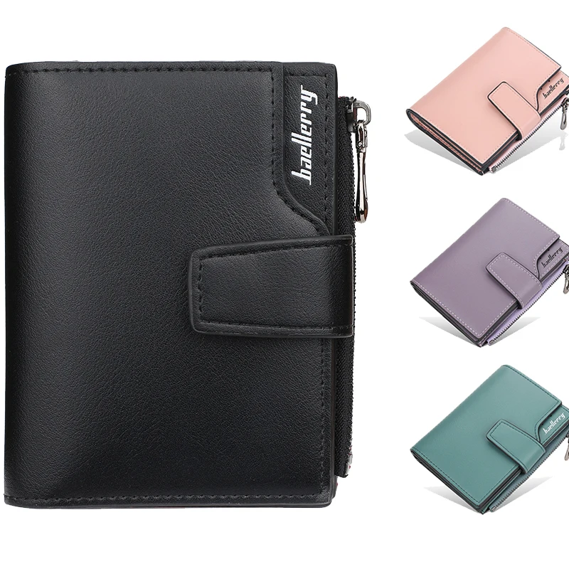 

Wallets Women Luxury Brands Multi-card Card Holder Fashion Hangbag Small Coin Purse PU Leather Short Zipper Wallets