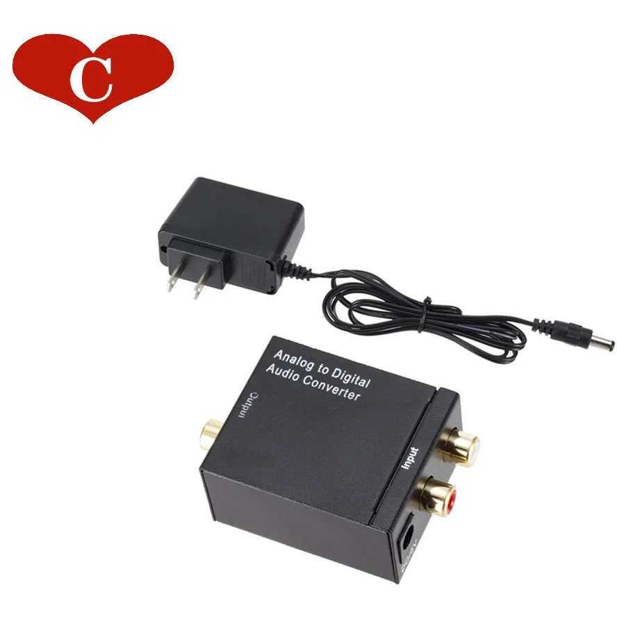 Premium Analog to Digital Audio Converter - Optical Coax RCA Toslink Adapter
