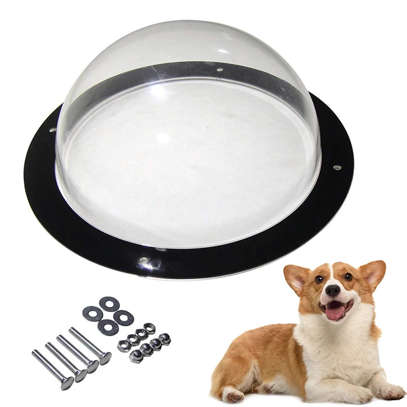Dog Porthole Window Round Transparent For Fence Pet Peek Look Out Durable Acrylic Reduced