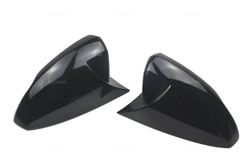 Für Volkswagen Polo AW BZ 2017 2018 2019 2020 2021 2022 2023 2x Horn Style Add-on Rückspiegelabdeckung Glänzendes Schwarz – Detail 13