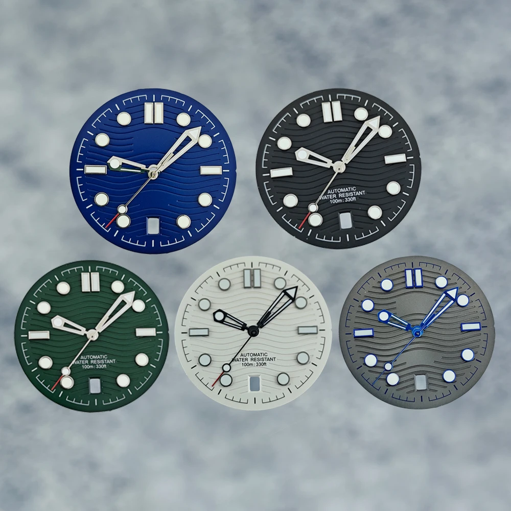31.7mm Dial Hands Watch Dial NH 35 replacement accessory 6 o'clock calendar for 34/35 movement
