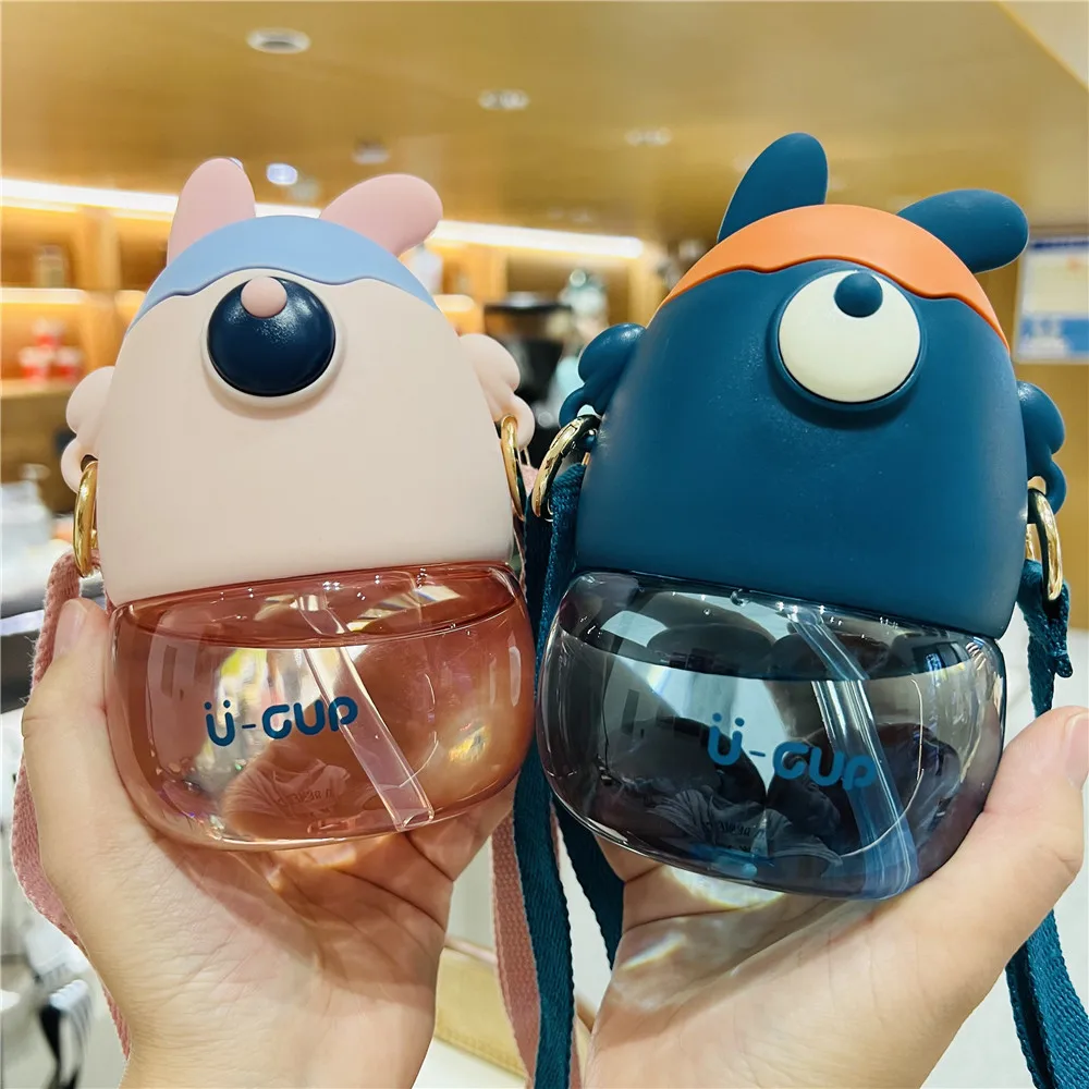 

Explosive Dada Rabbit Space Cup Summer Children Student Water Cup Portable Strap Straw Cup Cartoon Cute