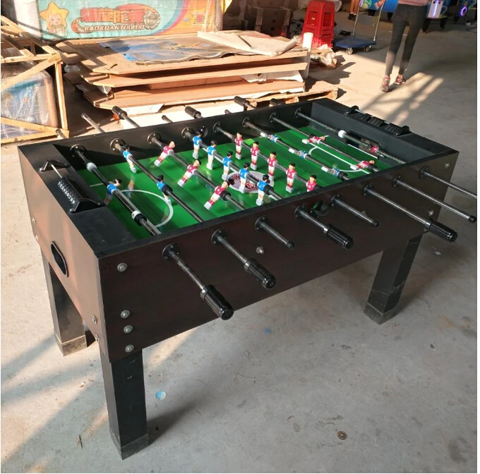 coin operated indoor amusement wooden football table soccer redemption game machine for