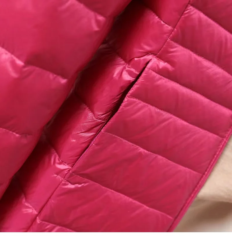 Light Weight Women Autumn Puffy Down Jackets 2024 New Portable Hooded White Duck Down Coat Windproof Outerwear Parkas 0-10℃