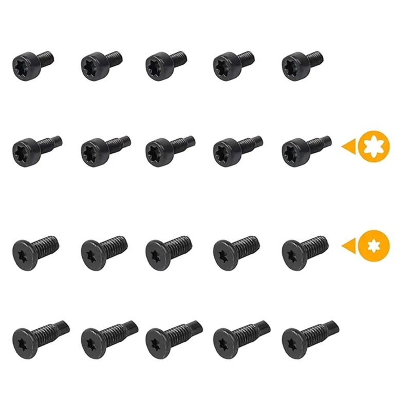 652F 20pcs Spare Screws for Doorbell T5T16 Doorbell Spare Part Replacement Security Screws Suitable for Video