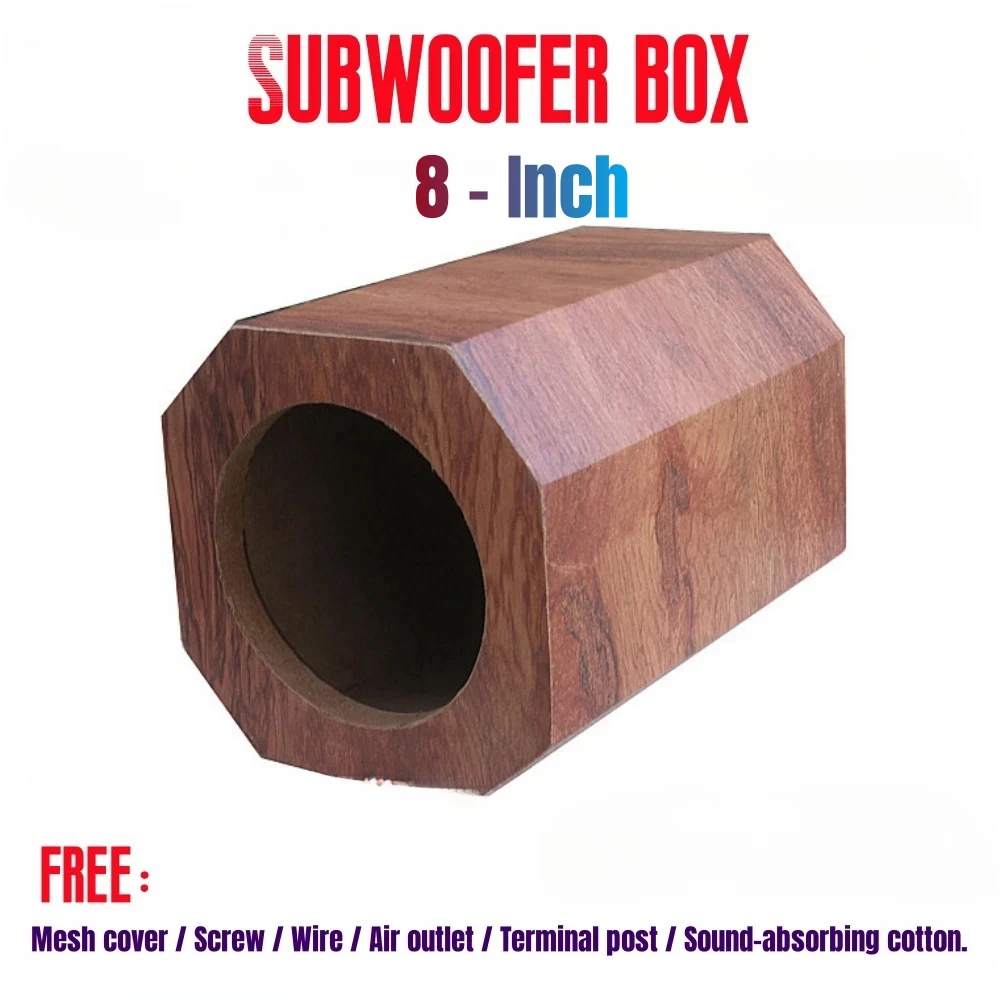 DIY Car Audio Modification, Octagonal Honeycomb Speaker Shell, 8-inch Passive Subwoofer Home/Car Subwoofer Box，Horn Empty Box
