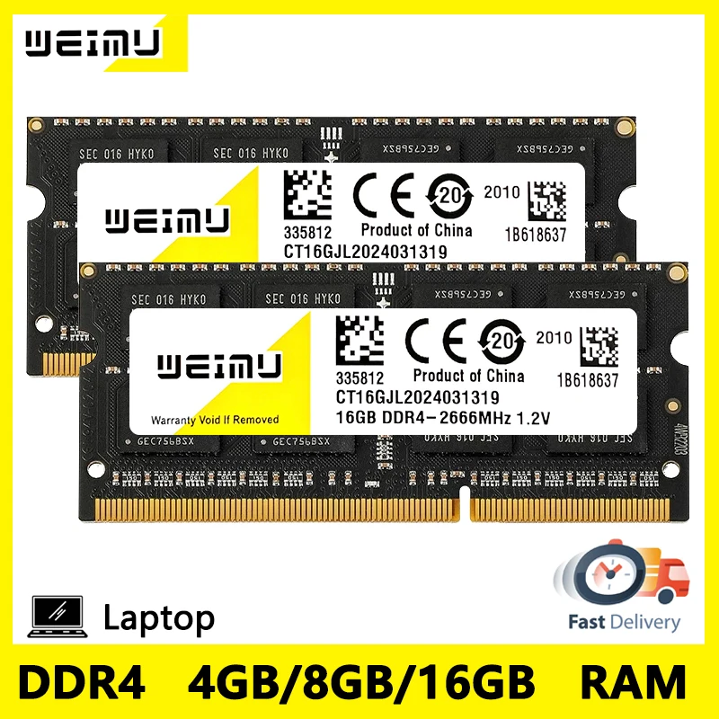 

Оперативная память weру DDR4 4 ГБ, 8 ГБ, 16 ГБ, оперативная память 2133, 2400, 2666, 3200 МГц, PC4 17000, 19200, 21300, Sodimm, Память DDR4 для ноутбука, оперативная память