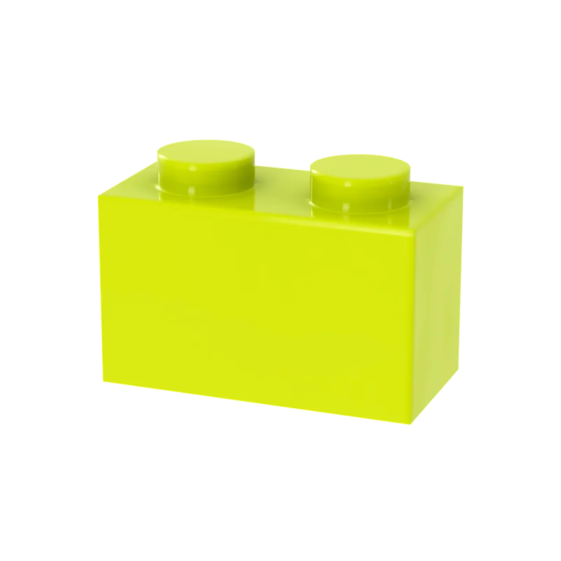 Colorful 1x2 Building Blocks Set - Creative DIY Thick Bricks Collection