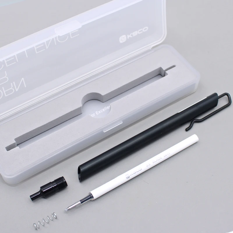 Kaco KLIP Metal Signature Pen 0.5mm Black Ink Boligrafo Gel Business Stylos With Pen Clip School Office Meeting Writing Supplies 6