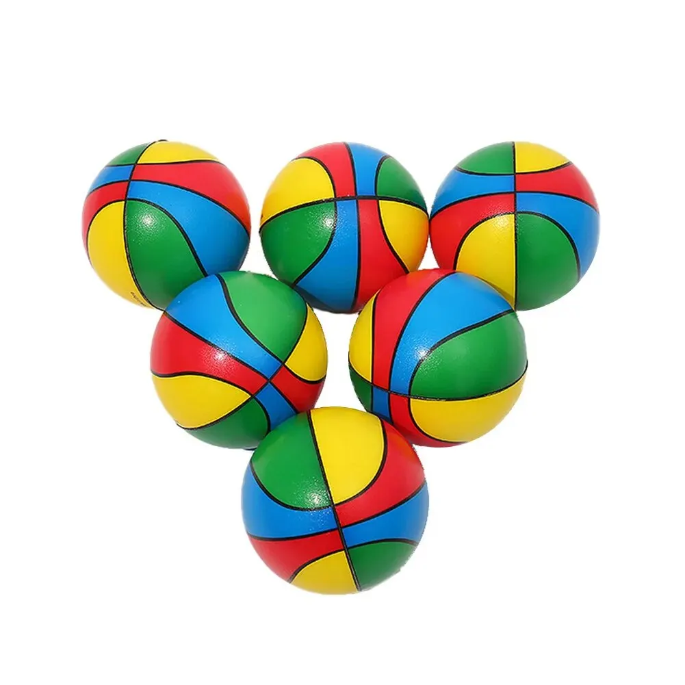 Kid squeeze ball Toy Squeeze Soft Foam Rubber Ball Orange Hand Wrist Exercise Stress Relief Colorful Squeezing Ball Basketball Training