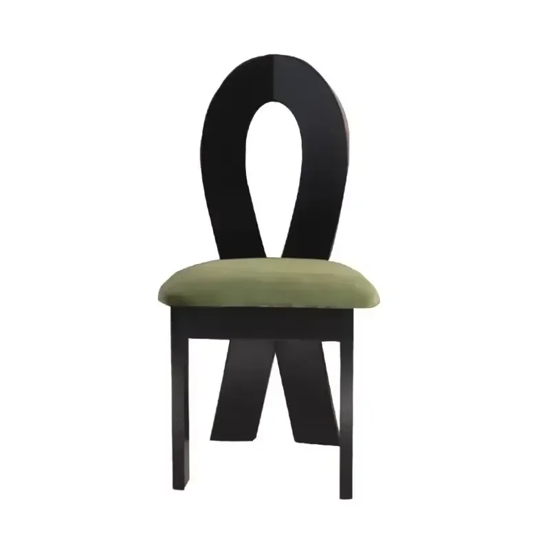 Modern Retro Nordic Light Luxury Medieval Fashion Universal Solid Wood Dining  Mermaid Back Chair Simple Home Living Room Chair