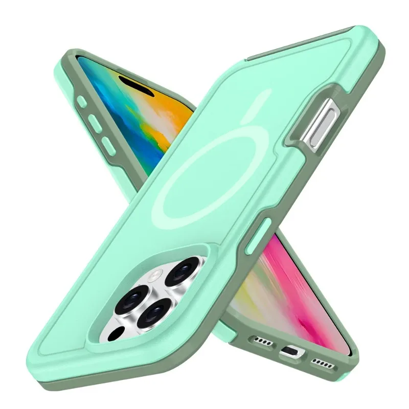 Luxury Matte Magnetic Shockproof Phone Case with Dual Layer Protection