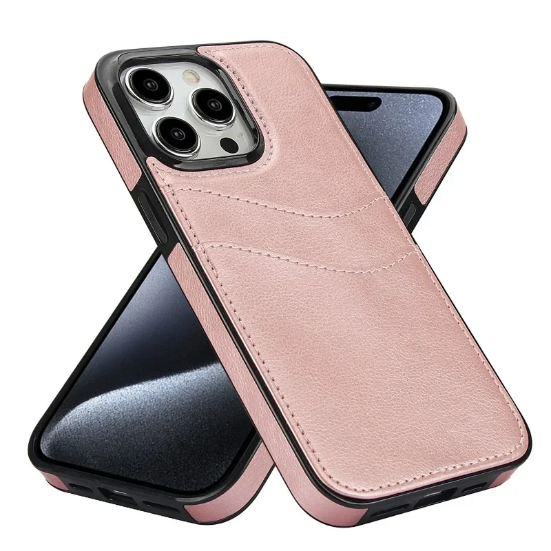 Premium PU Leather Wallet Phone Case with Card Holder and Protective Back Cover