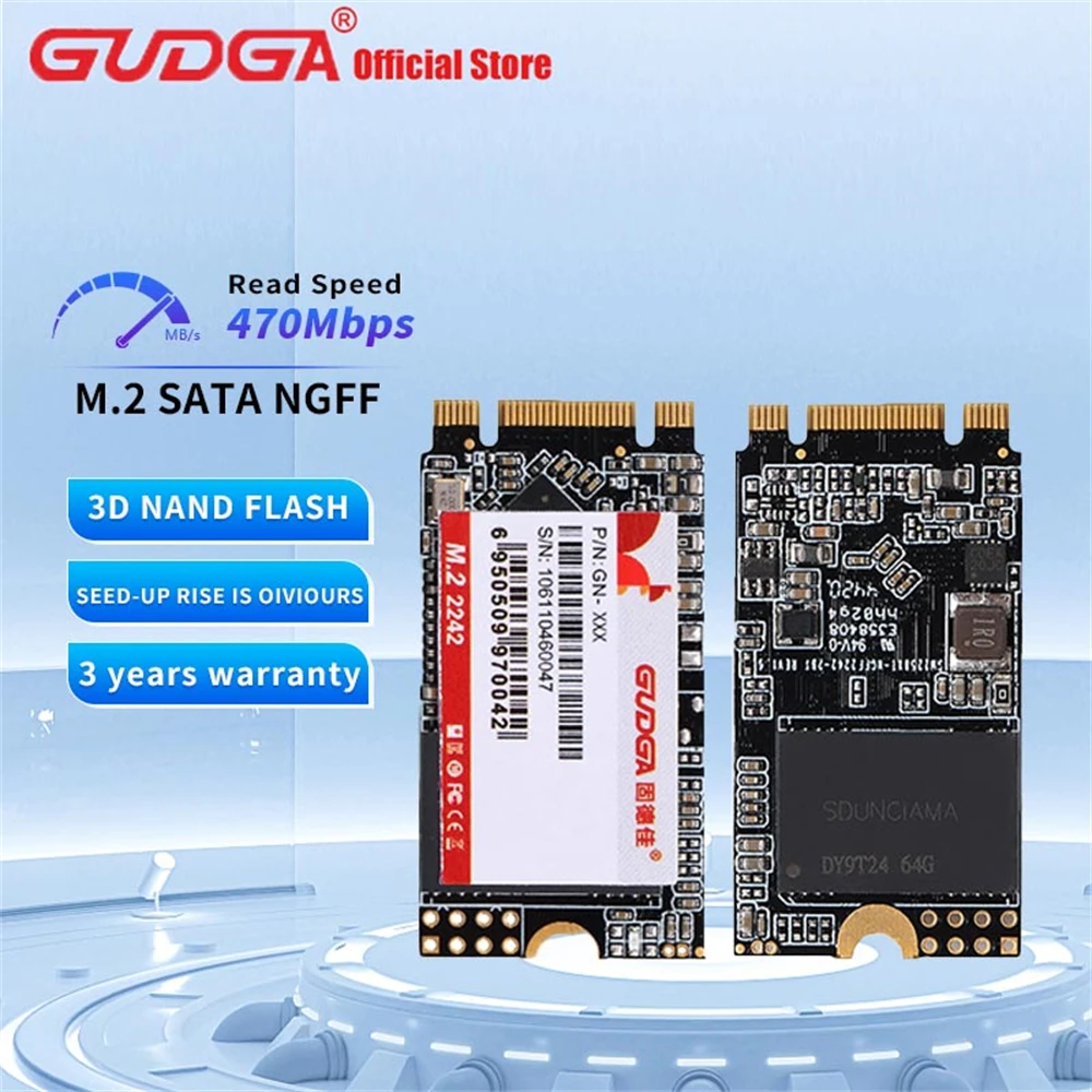 Gudga Ssd M2 Sata 22*42Mm M.2 Ngff 512Gb 1Tb 2Tb 128Gb 256Gb Disco Rigido Interno Hdd Per Laptop Notebook Desktop Pc Unità A Stato Solido Interna Ssd 