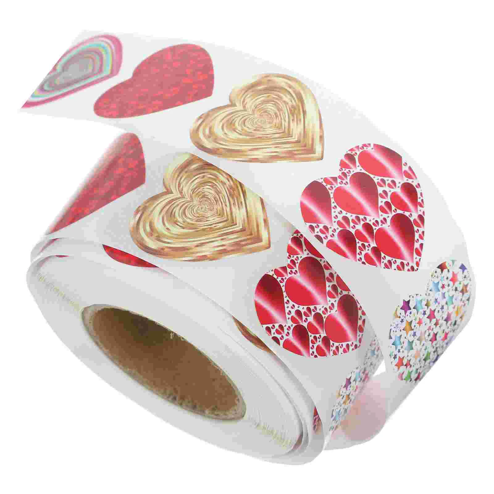 

Love Stickers Gift Valentines for Heart Label Decorate Valentine's Day Coated Paper Favor Seal Labels Small Packaging