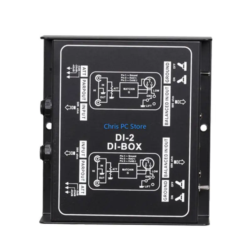 German Direct Injection Box H8WA Passive DI-Box Direct Injection Box for Electric Guitar Bass Live ...