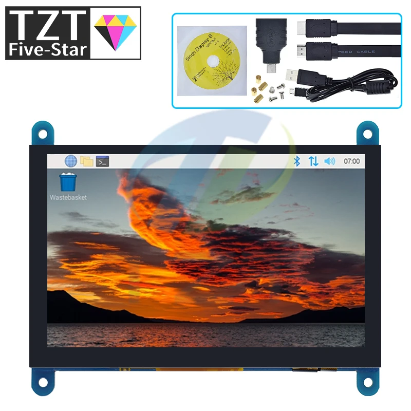 TZT ޴  HDMI 800x480  ġ ũ LCD ÷,   4 3B +/ PC/ٳ /ESP32 , 5 ġ