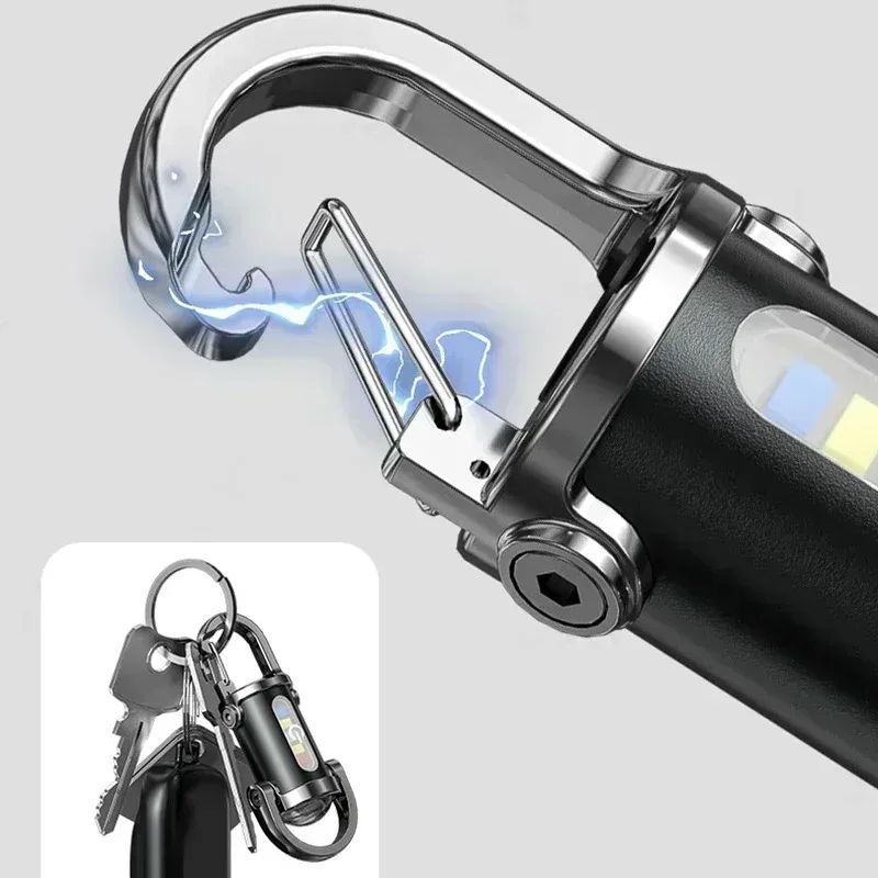 LED Keychain Flashlight Portable Work Light for Outdoor Camping