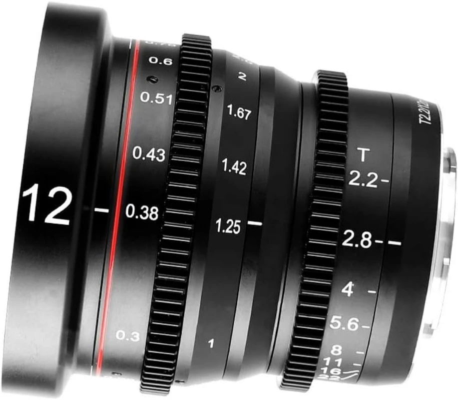 Фото Meike 12 мм T2.2 фиксированный кинообъектив с ручной фокусировкой для M43 Micro Four Thirds MFT Mount Cameras BMPCC 4K ZCAM E2 №2