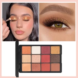 Radiant 12 - Color Eyeshadow Palette - Pearlescent, Matte, Shimmer & Glitter Earth Tones, Long - Lasting and High - Performance (05)
