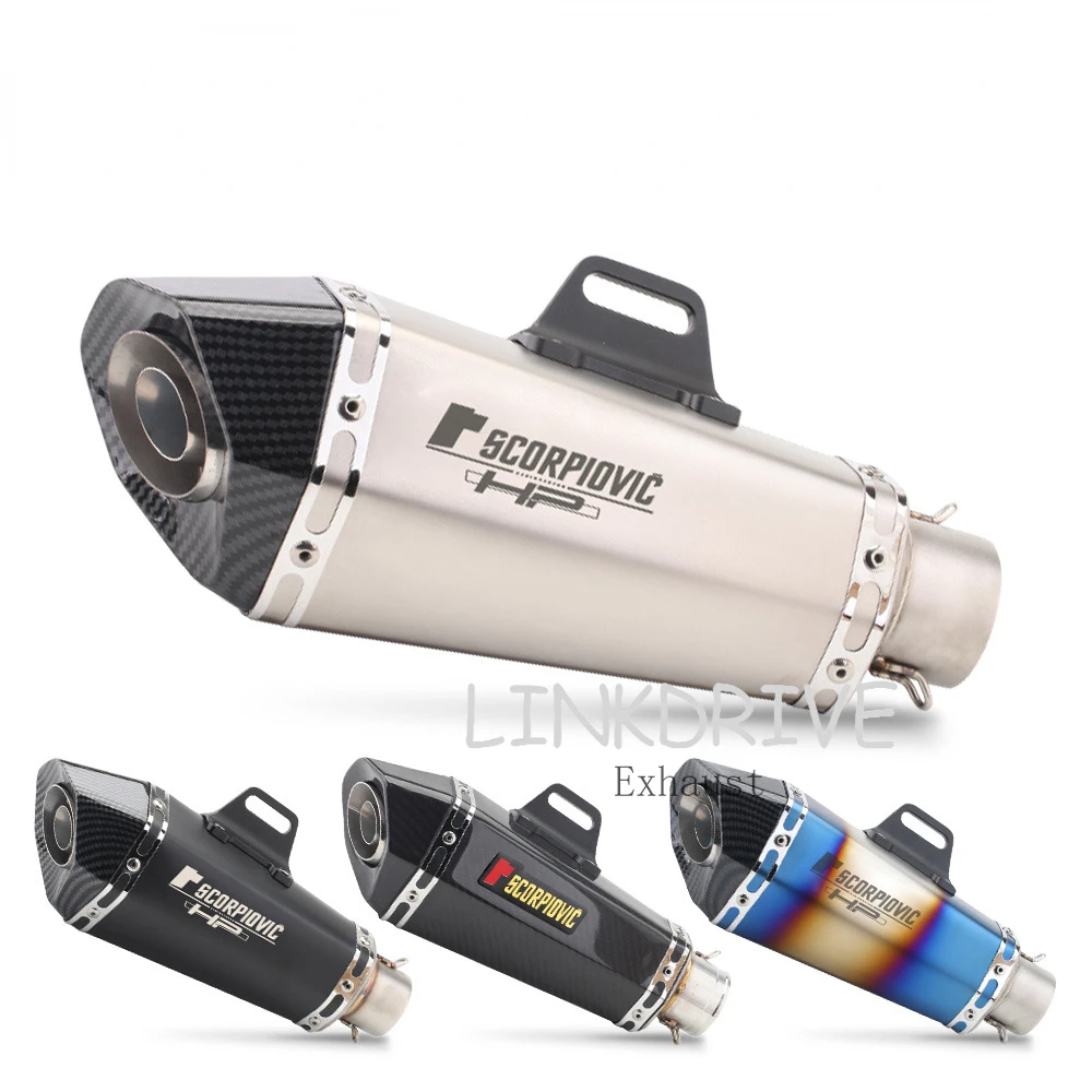 

51mm motorcycle exhaust pipe For akrapovic XJ6 MT07 MT09 MT03 Motorcycle exhaust muffler gp projects with DB Killer