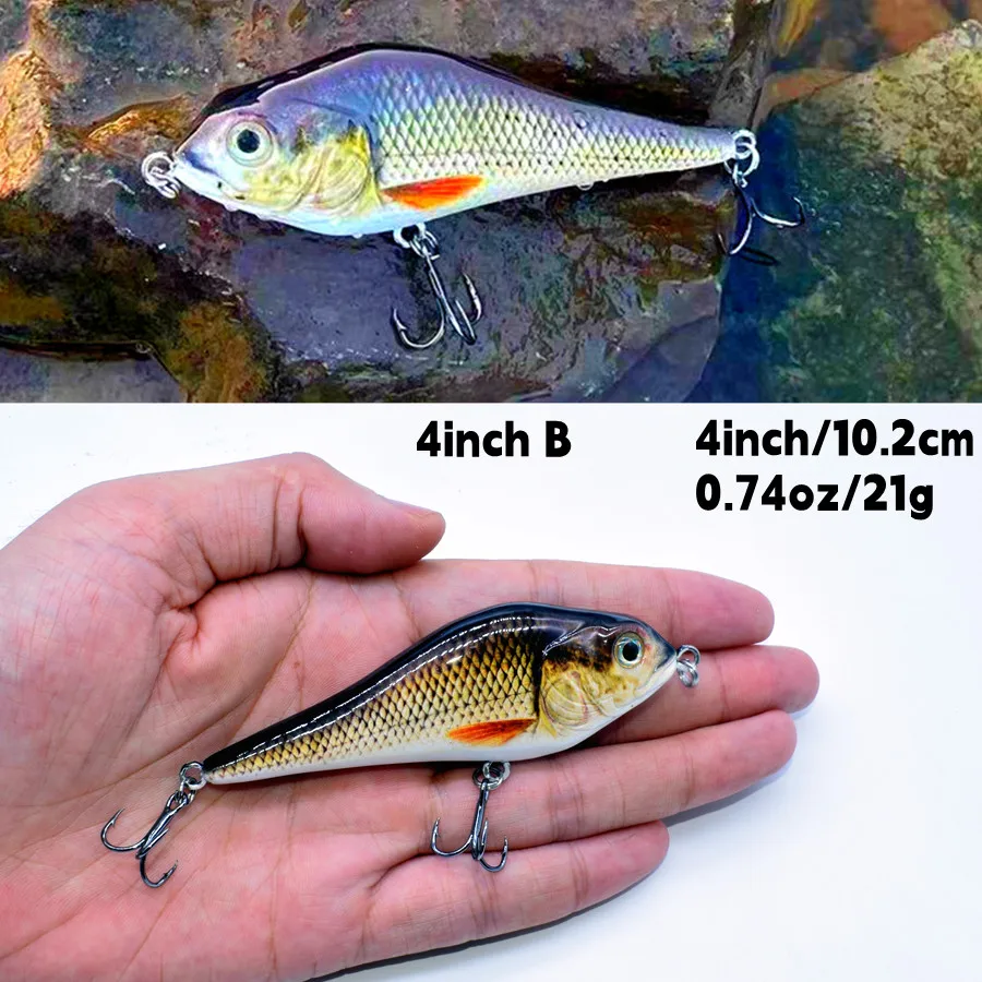 6 /15.24cm Single Segment Minow Fishing Lure JerkBait Swimbait