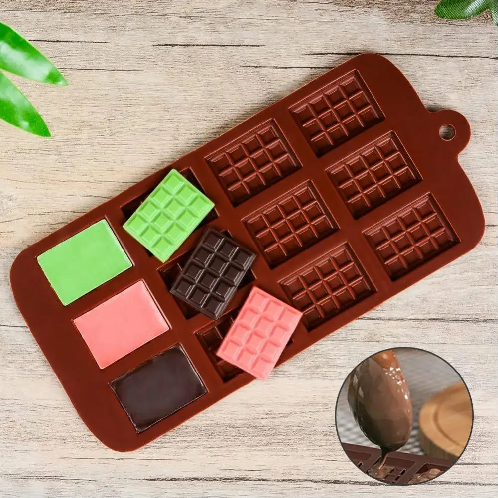 1~30PCS Cells Chocolate Mold for Scented Candle Making Decorating Tool Fondant Patisserie Candy Bar Silicone Mould Handmade