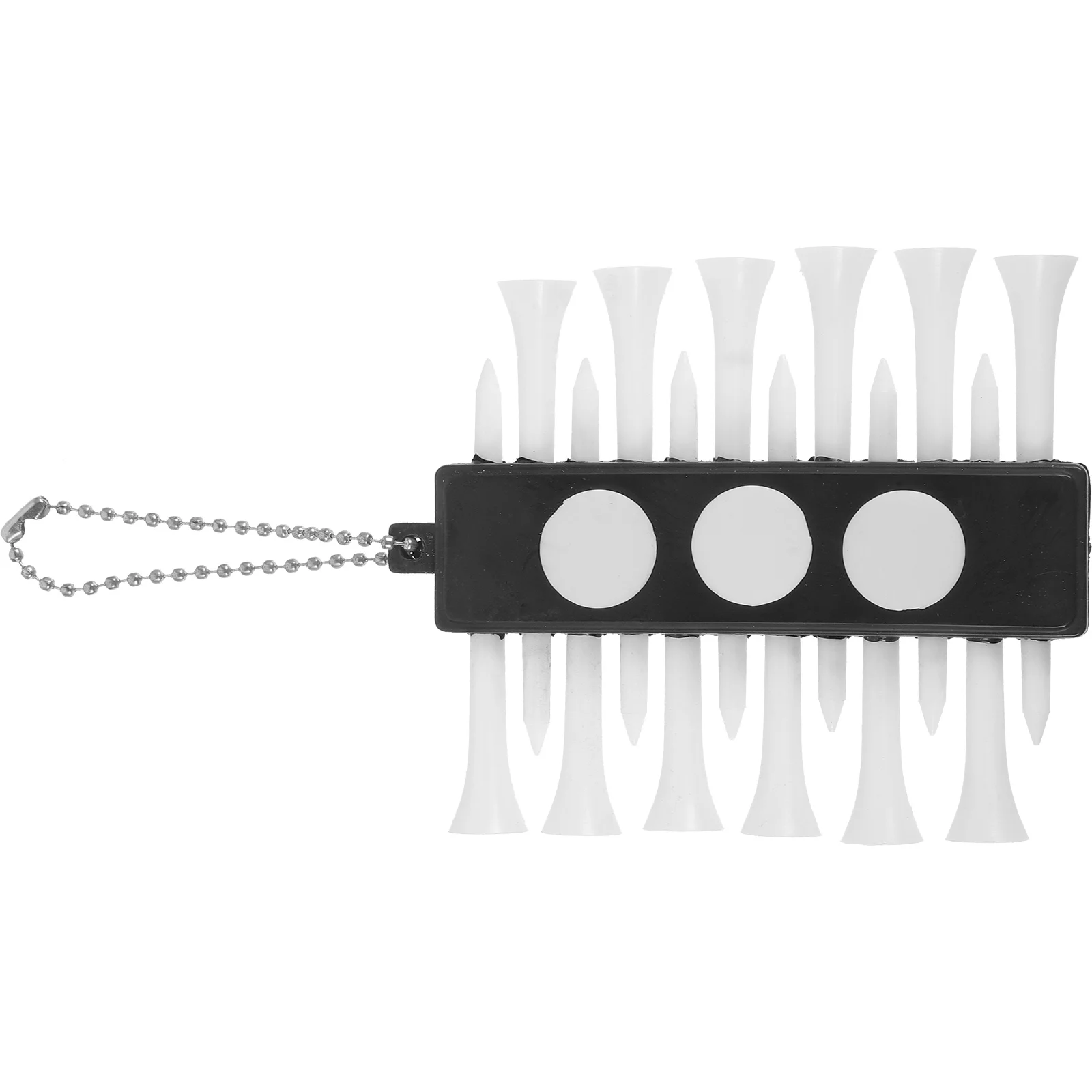 

Plastic Containers Golf Spike Seat Ball Tee Carrier Position Mark Pendant Set (white)