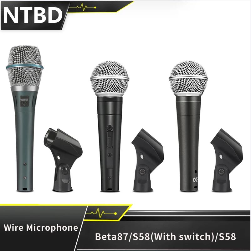 

Top quality grade Beta 87A S58 With Switch Dynamic Vocal Microphone karaoke Mike MIC