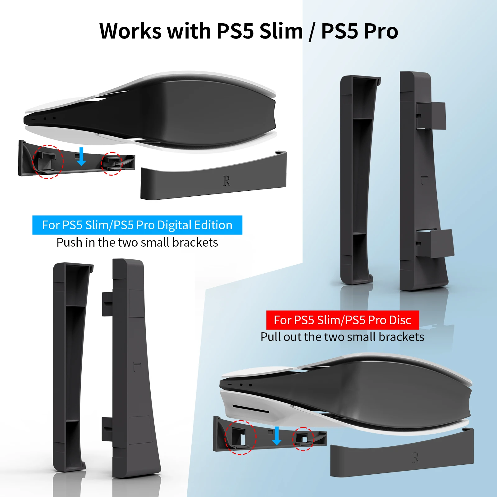 PS5 Horizontal Stand Cooling Base