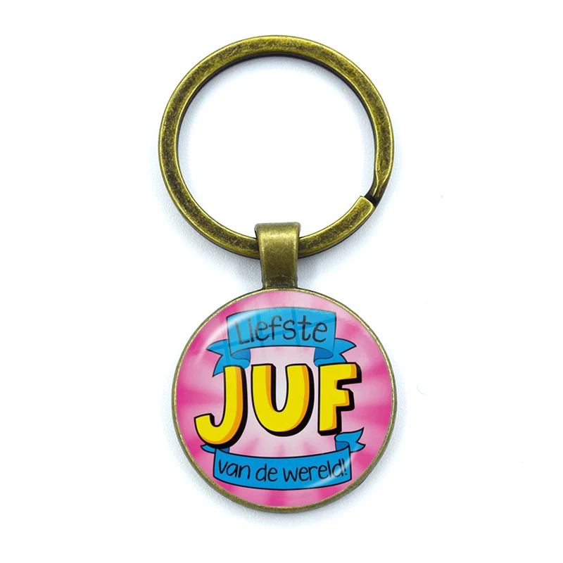 Llavero de cristal con diseño