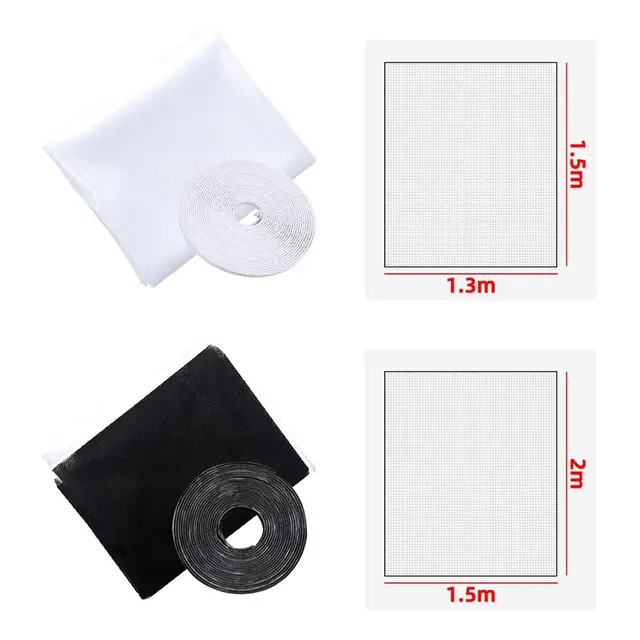 Home Summer Removable Window Protector Mosquito Self-adhesive Window Mesh Net Window Nets Mosquito Netting Screen Curtain 6