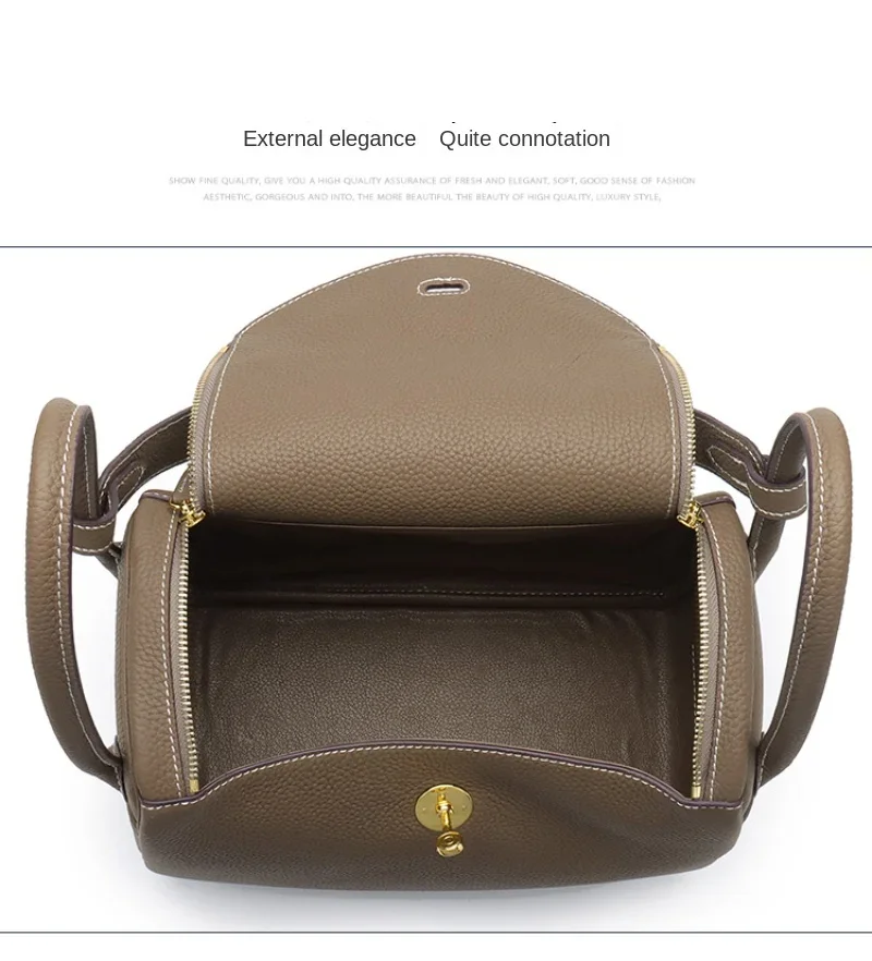 Pillow Gold Buckle Women’s Bags Cowhide Luxury Design Handbags Fashion Shoulder Crossbody Bag Lychee Pattern Real Leather Purse