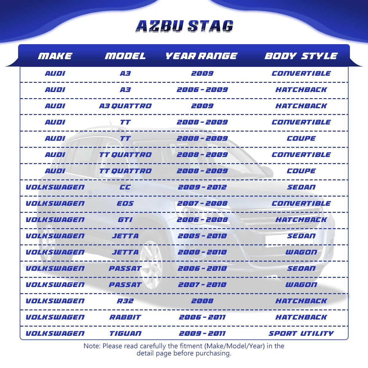 AzbuStag 8 pz posteriore superiore inferiore braccio di controllo barra stabilizzatrice collegamento per Volkswagen Tiguan coniglio Passat Audi A3 TT 2005-2011 - immagine 2