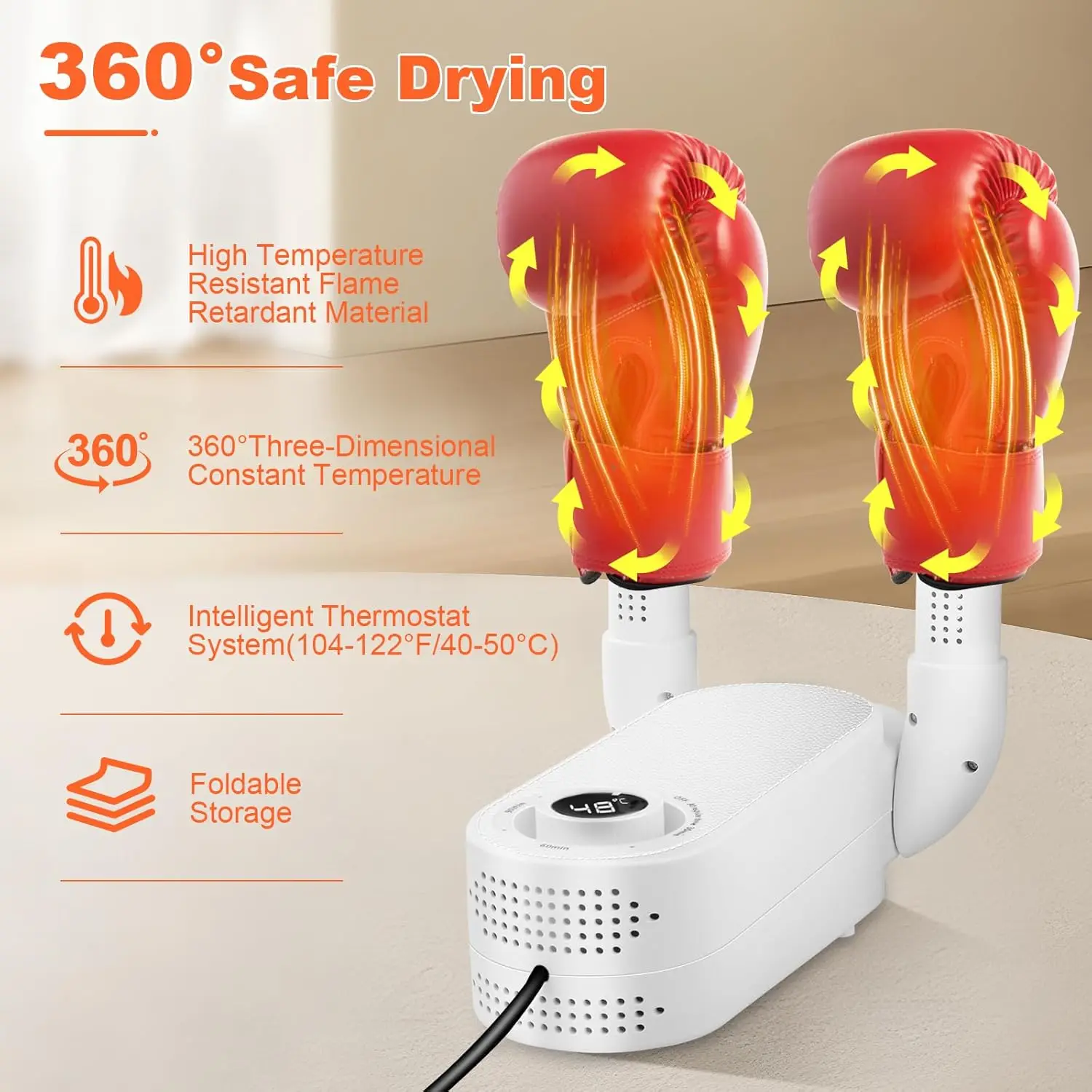 2025 New Boxing Glove Dryer,Boot Dryer & Boot Warmer , Foldable Design & Quick Drying Electric Punching Gloves Dryer 2