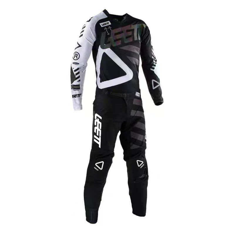 새로운 2026 LEETT MOTO 엔듀로 모토크로스 기어 세트 mx 저지 팬츠 그린 모터바이크 의류 mtb 카레이싱 슈트 오프로드 장비