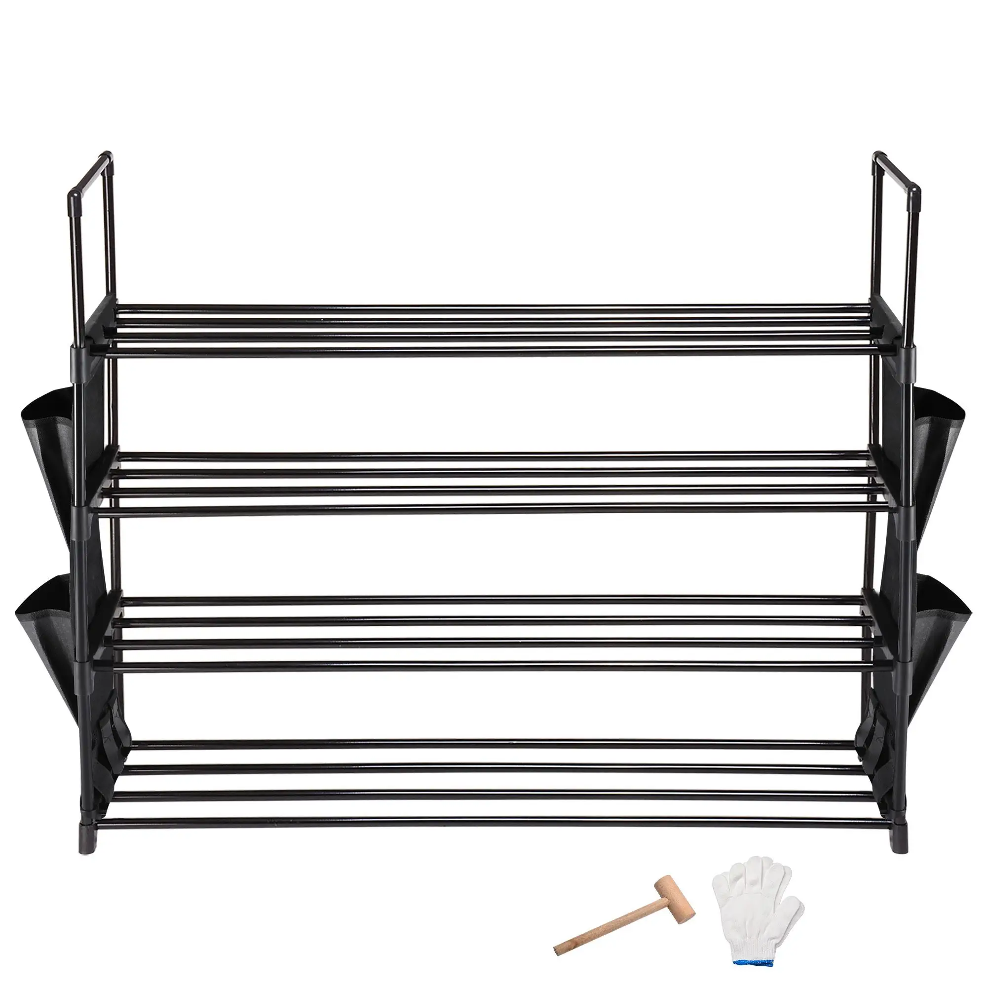 4-Tier Shoe Rack Organizer &ndash; Holds 16 Pairs, Tool-Free Assembly, Space-Saving Design for Entryway & Closet
