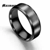 Maxmoon Metal Stainless Steel Wide Rings Sports Male Simple Men Silver Color Jewelry Ring glod Summer Wholesale Business Boy 3