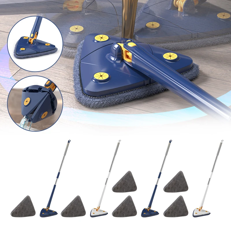 sirene luchthaven Jongleren Telescopic Triangle Mop 360 Rotatable Adjustable Cleaning Mop For Tub/  Tile/ Floor/ 130cm Handle Reusable Spin Mop Dropshipping - Mops - AliExpress